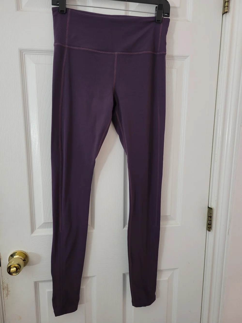 Athleta Powervita Barre Stirrup Leggings Purple Medium High Rise Yoga Tights M